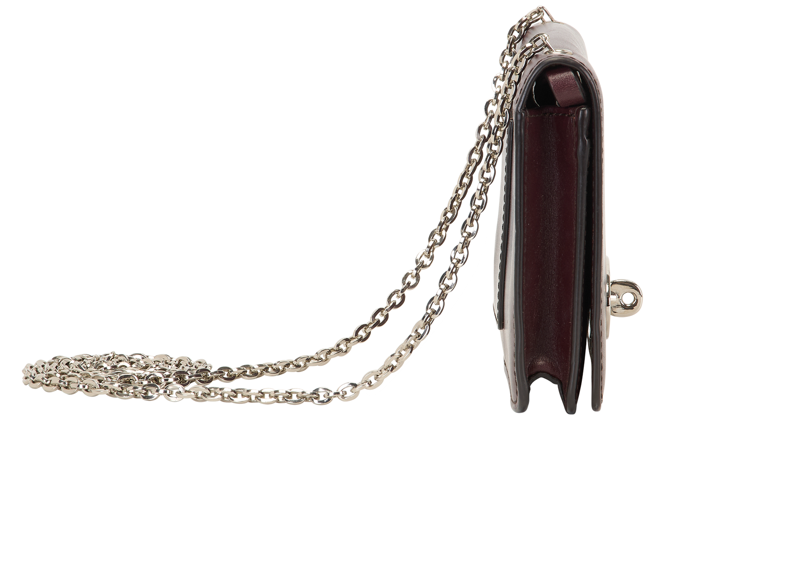 Bayswater Clutch, &pound;290, Handbags, Burgundy, Leather, Side view